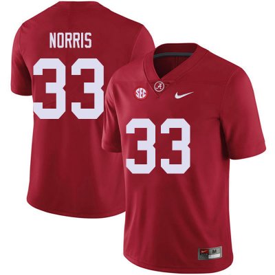 NCAA Men's Alabama Crimson Tide #33 Kendall Norris Stitched College 2018 Nike Authentic Red Football Jersey MY17X12TW